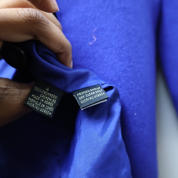 Dana Buchman Royal Blue Cashmere Blend Blazer Coat - Picture 5 of 8